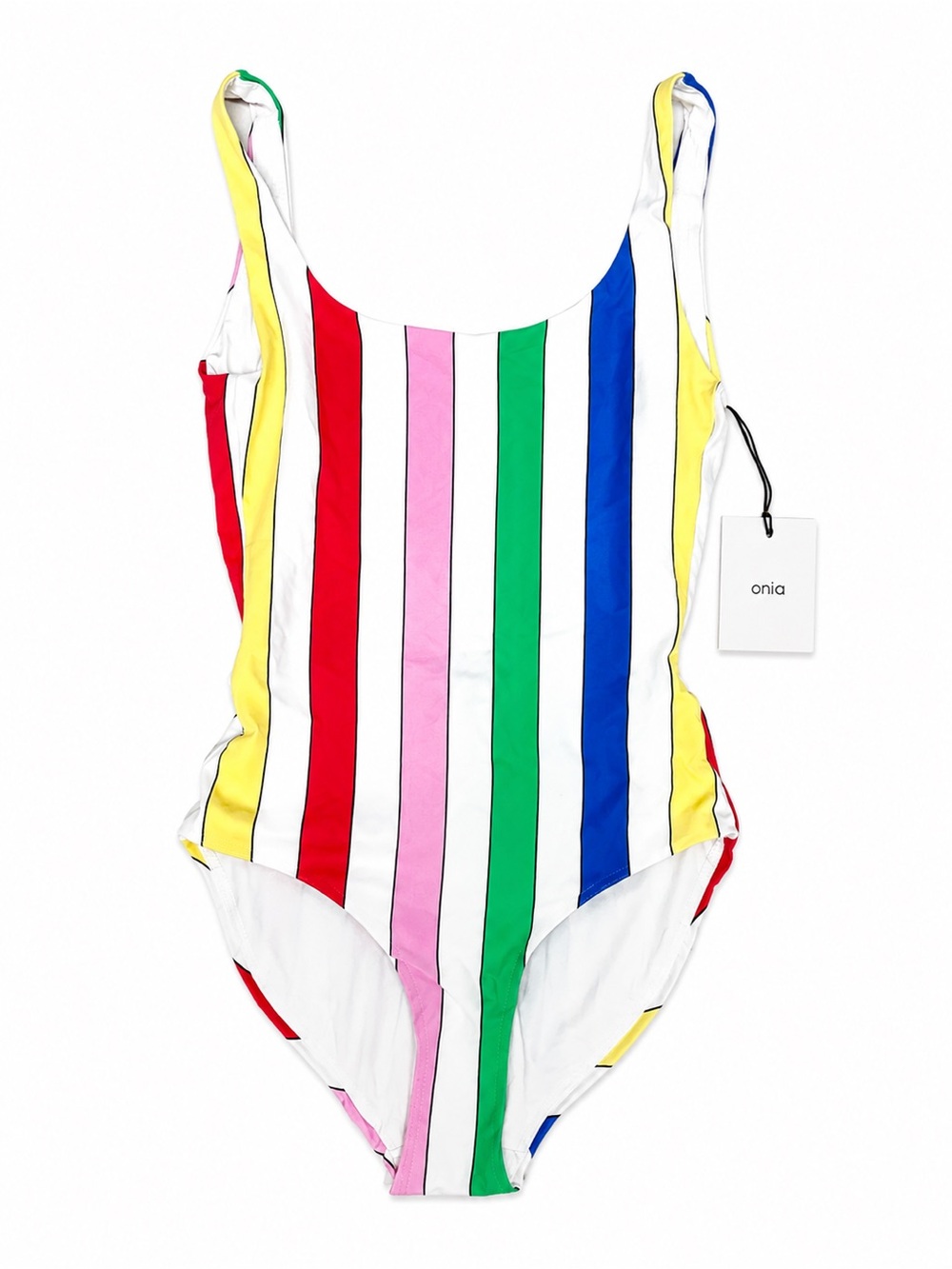 NWT Onia One Piece Kelly Swimsuit Rainbow Stripe $225
